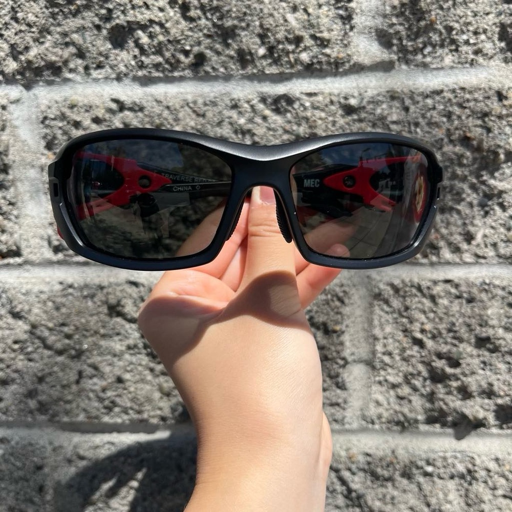 MEC Red and Black Traverse Polarized Sunglasses